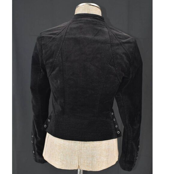 Free People Black Velour Zip Up Jacket - XS - Picture 4 of 5